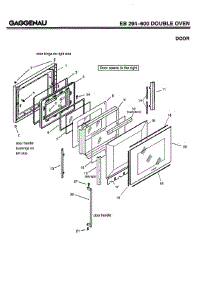06 - Door parts for Gaggenau EB294-600 from AppliancePartsPros.com