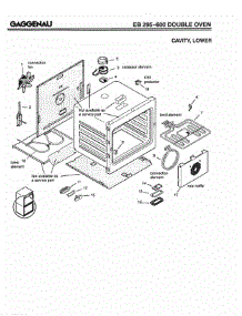 04 - Cavity, Lower parts for Gaggenau EB295-600 from AppliancePartsPros.com