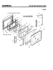 06 - Door parts for Gaggenau EB295-600 from AppliancePartsPros.com
