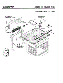 03 - Lower Internal Top Panel parts for Gaggenau EB295-630 from AppliancePartsPros.com