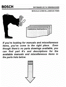 07 - Manuals & Miscellaneous Items parts for Bosch Dishwasher SHY56A05 UC/14 (FD8301-) from AppliancePartsPros.com