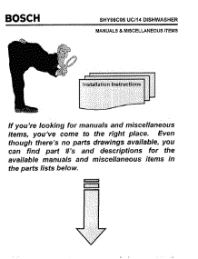 07 - Manuals & Miscellaneous Items parts for Bosch Dishwasher SHY66C05 UC/14 (FD8301-) from AppliancePartsPros.com