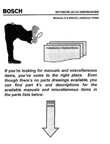 07 - Manuals & Miscellaneous Items parts for Bosch Dishwasher SHY66C06 UC/14 (FD8301-) from AppliancePartsPros.com