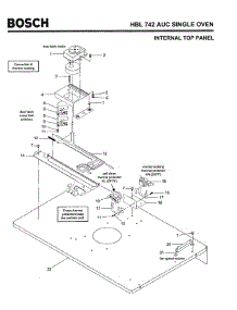 03 - Internal Top Panel parts for Bosch Wall Oven HBL742 AUC (FD 8207-) from AppliancePartsPros.com