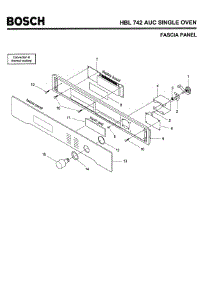 04 - Fascia Panel parts for Bosch Wall Oven HBL742 AUC (FD 8207-) from AppliancePartsPros.com