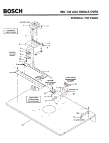 03 - Internal Top Panel parts for Bosch Wall Oven HBL746 AUC (FD 8207-) from AppliancePartsPros.com