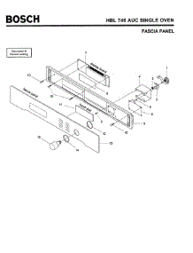 04 - Fascia Panel parts for Bosch Wall Oven HBL746 AUC (FD 8207-) from AppliancePartsPros.com