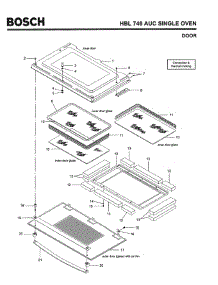 05 - Door parts for Bosch Wall Oven HBL746 AUC (FD 8207-) from AppliancePartsPros.com