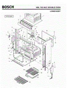 02 - Body, Lower parts for Bosch Wall Oven HBL752 AUC (FD 8207-) from AppliancePartsPros.com