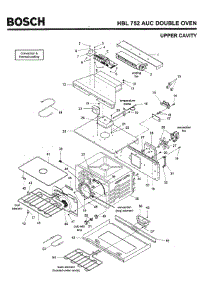 03 - Cavity, Upper parts for Bosch Wall Oven HBL752 AUC (FD 8207-) from AppliancePartsPros.com