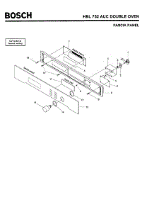 07 - Fascia Panel parts for Bosch Wall Oven HBL752 AUC (FD 8207-) from AppliancePartsPros.com