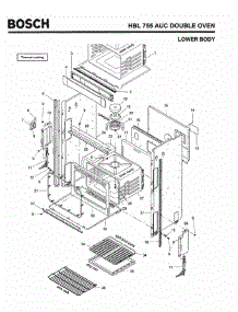 02 - Body, Lower parts for Bosch Wall Oven HBL755 AUC (FD 8207-) from AppliancePartsPros.com