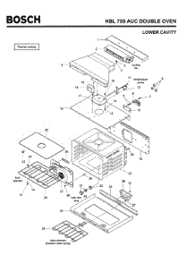04 - Cavity, Lower parts for Bosch Wall Oven HBL755 AUC (FD 8207-) from AppliancePartsPros.com