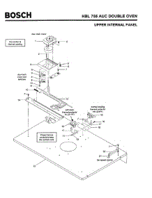 05 - Upper Internal Panel parts for Bosch Wall Oven HBL755 AUC (FD 8207-) from AppliancePartsPros.com