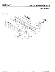 07 - Fascia Panel parts for Bosch Wall Oven HBL755 AUC (FD 8207-) from AppliancePartsPros.com