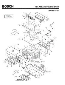 03 - Cavity, Upper parts for Bosch Wall Oven HBL756 AUC (FD 8207-) from AppliancePartsPros.com