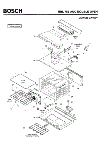 04 - Cavity, Lower parts for Bosch Wall Oven HBL756 AUC (FD 8207-) from AppliancePartsPros.com