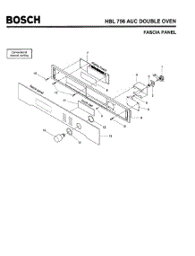 07 - Fascia Panel parts for Bosch Wall Oven HBL756 AUC (FD 8207-) from AppliancePartsPros.com