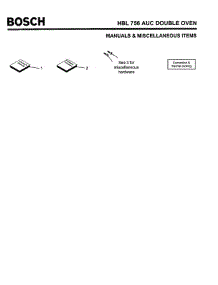 09 - Manuals & Miscellaneous Items parts for Bosch Wall Oven HBL756 AUC (FD 8207-) from AppliancePartsPros.com