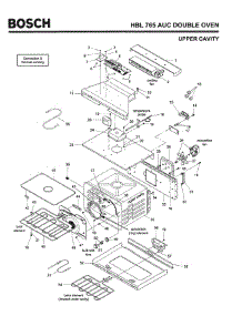 03 - Cavity, Upper parts for Bosch Wall Oven HBL765 AUC (FD 8207-) from AppliancePartsPros.com