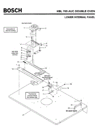 06 - Lower Internal Panel parts for Bosch Wall Oven HBL765 AUC (FD 8207-) from AppliancePartsPros.com