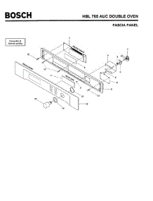 07 - Fascia Panel parts for Bosch Wall Oven HBL765 AUC (FD 8207-) from AppliancePartsPros.com