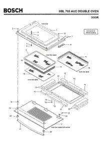 08 - Door parts for Bosch Wall Oven HBL765 AUC (FD 8207-) from AppliancePartsPros.com