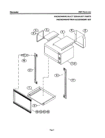 06 - Microwave Duct Exhaust parts for Thermador Oven SM272YB AFTER S/N 8204 from AppliancePartsPros.com