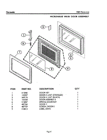 10 - Microwave Main Door parts for Thermador Oven SM272YB AFTER S/N 8204 from AppliancePartsPros.com