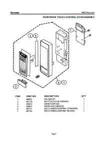 11 - Microwave Touch Control Door parts for Thermador Oven SM272YB AFTER S/N 8204 from AppliancePartsPros.com