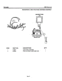 12 - Microwave High Voltage Harness parts for Thermador Oven SM272ZS AFTER S/N 8204 from AppliancePartsPros.com