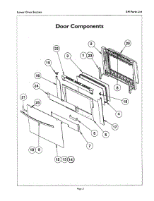 20 - Door parts for Thermador Oven SM272YW AFTER S/N 8204 from AppliancePartsPros.com
