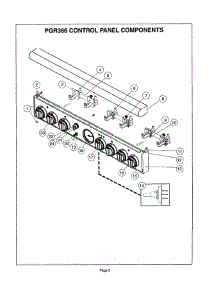 02 - Pgr366 Control Panel parts for Thermador PGR364GDZS from AppliancePartsPros.com