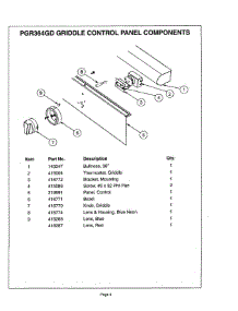 04 - Pgr364gd Griddle Control Panel parts for Thermador PGR364GDZS from AppliancePartsPros.com