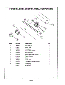 05 - Pgr364gl Grill Control Panel parts for Thermador PGR364GDZS from AppliancePartsPros.com