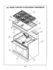 06 - Cooktop & Electronic Components parts for Thermador PGR364GDZS from AppliancePartsPros.com