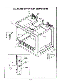 10 - Outer Oven parts for Thermador PGR366ZS from AppliancePartsPros.com