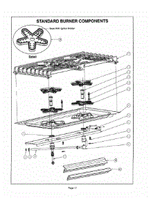 16 - Standard Burner parts for Thermador PGR364GDZS from AppliancePartsPros.com
