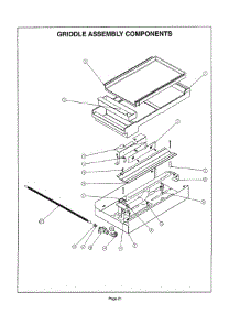 20 - Griddle Assembly parts for Thermador PGR364GDZS from AppliancePartsPros.com