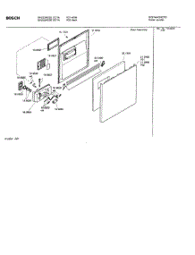 02 - Door Assembly parts for Bosch Dishwasher SHU33AC02 UC/14 from AppliancePartsPros.com