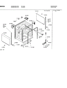 03 - Tank Assembly parts for Bosch Dishwasher SHU33AC02 UC/14 from AppliancePartsPros.com