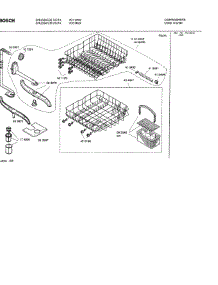 06 - Racks parts for Bosch Dishwasher SHU33AC02 UC/14 from AppliancePartsPros.com