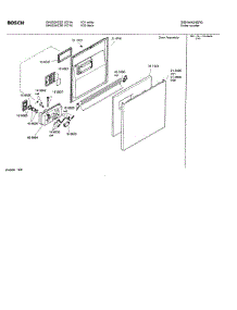 02 - Door Assembly parts for Bosch Dishwasher SHU33AC06 UC/14 from AppliancePartsPros.com
