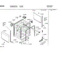 03 - Tank Assembly parts for Bosch Dishwasher SHU33AC06 UC/14 from AppliancePartsPros.com