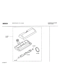 04 - Carpet / Floor Nozzle parts for Bosch Vacuum BSG81370 UC/03 from AppliancePartsPros.com