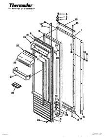 17 - Refrigerator Door Page 4 parts for Thermador Refrigerator TSS48QBW from AppliancePartsPros.com