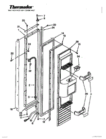 18 - Freezer Door parts for Thermador Refrigerator TSS48QBW from AppliancePartsPros.com