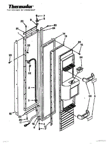 19 - Freezer Door Page 2 parts for Thermador Refrigerator TSS48QBB from AppliancePartsPros.com