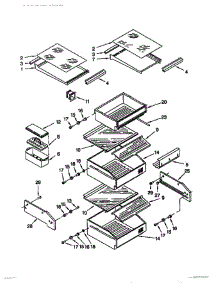 07 - Refrigerator Shelves parts for Thermador Refrigerator TSS48QBW00 from AppliancePartsPros.com