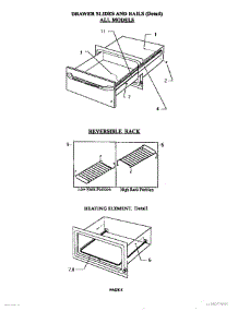 06 - Drawer Slides & Rails, Heating Element parts for Thermador Warming Drawer WD27QS from AppliancePartsPros.com